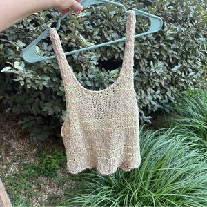 Tan Knitted Tank Top